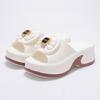 Fashion Smile New Platform Sandals Women for Summer 2025 6CM Heightened Bow Sandals with Antiskid Sole Stylish EVA Slippers For Women