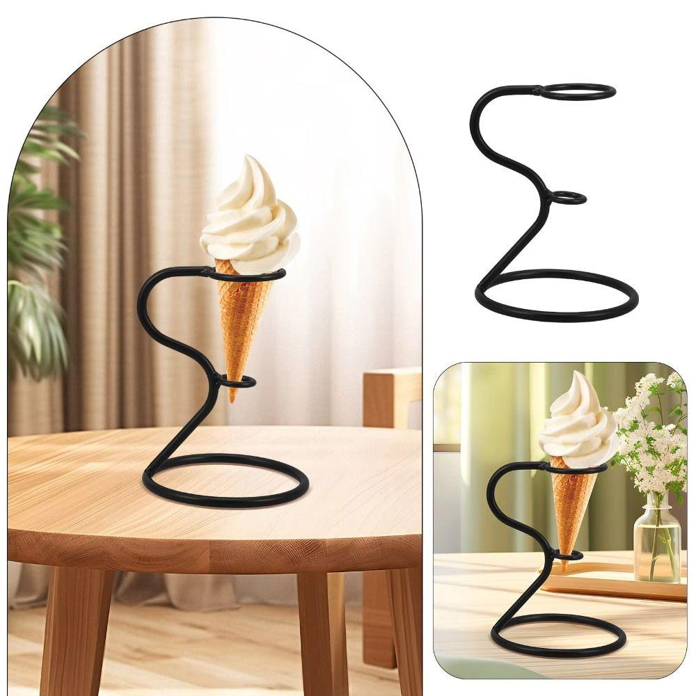 Stable Ice Cream Cone Holder Reusable Ice Cream Display Rack Ice Cream Cone Stand  Bakery