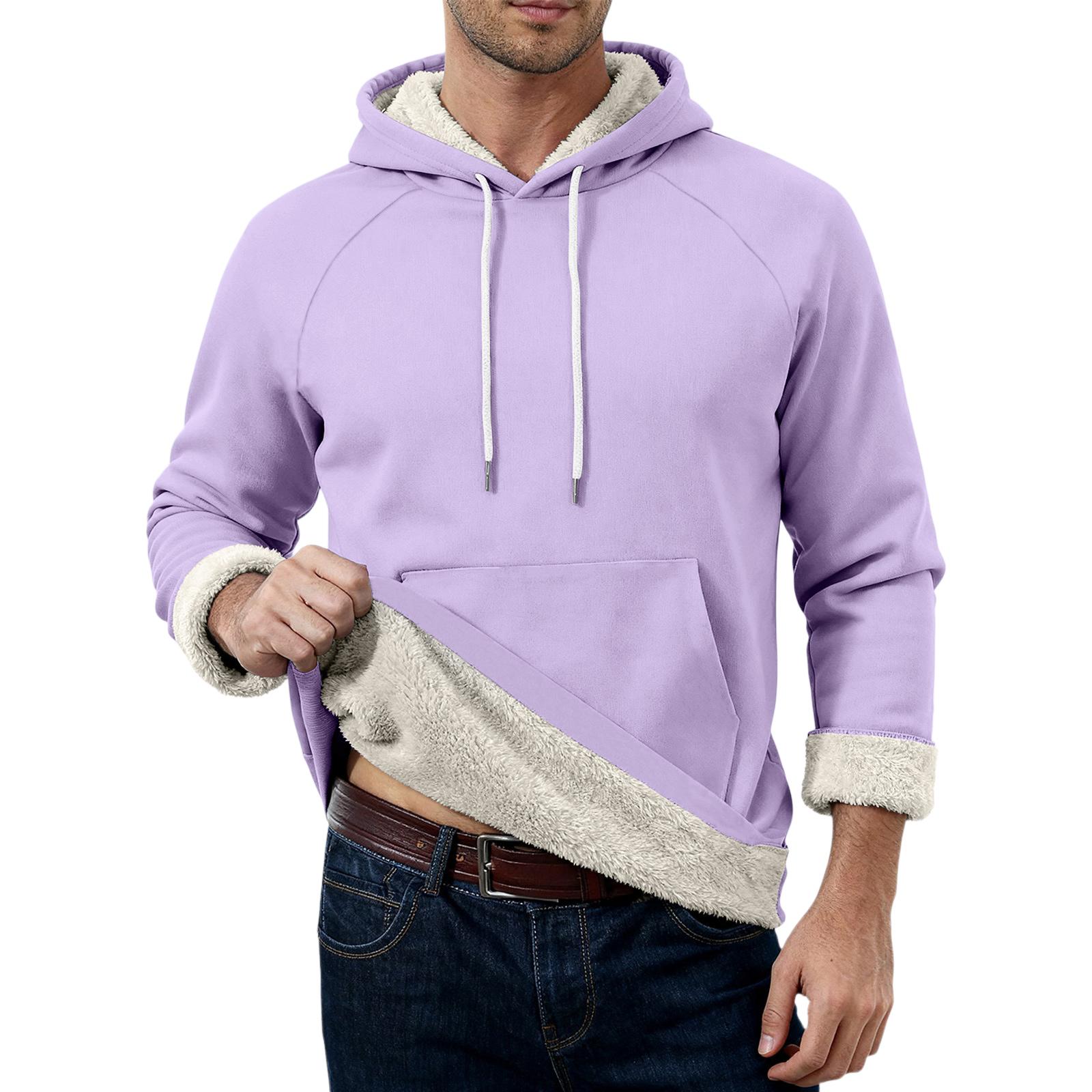 

Мужская повседневная флисовая толстовка с длинным рукавом и карманами L