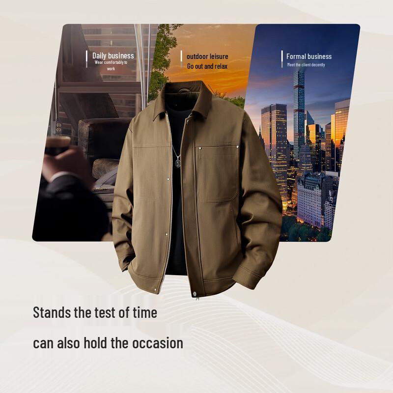 Hodo Men's Barn Style Casual Pocket Lapel Jacket