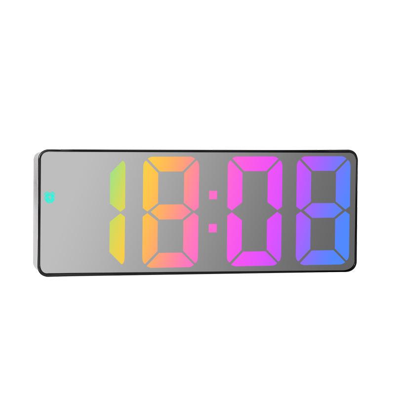 LED Large Display Bedside Alarm Clock - Simple, Stylish, Colorful Screen