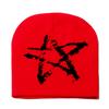 Knitted hat winter new five-pointed star jacquard wool hat outdoor warm cycling ear hat men's and women's winter hat