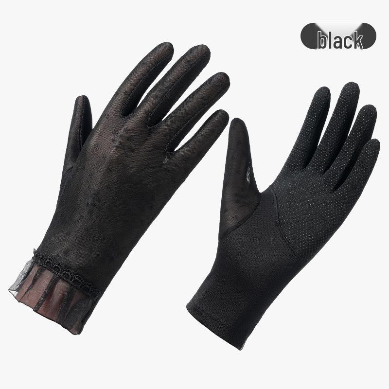 Sommer-Spitzen-Dünne UV-Schutz-Touchscreen-Handschuhe - Atmungsaktiv, Rutschfest, Sonnenschutz für Radfahren & Outdoor