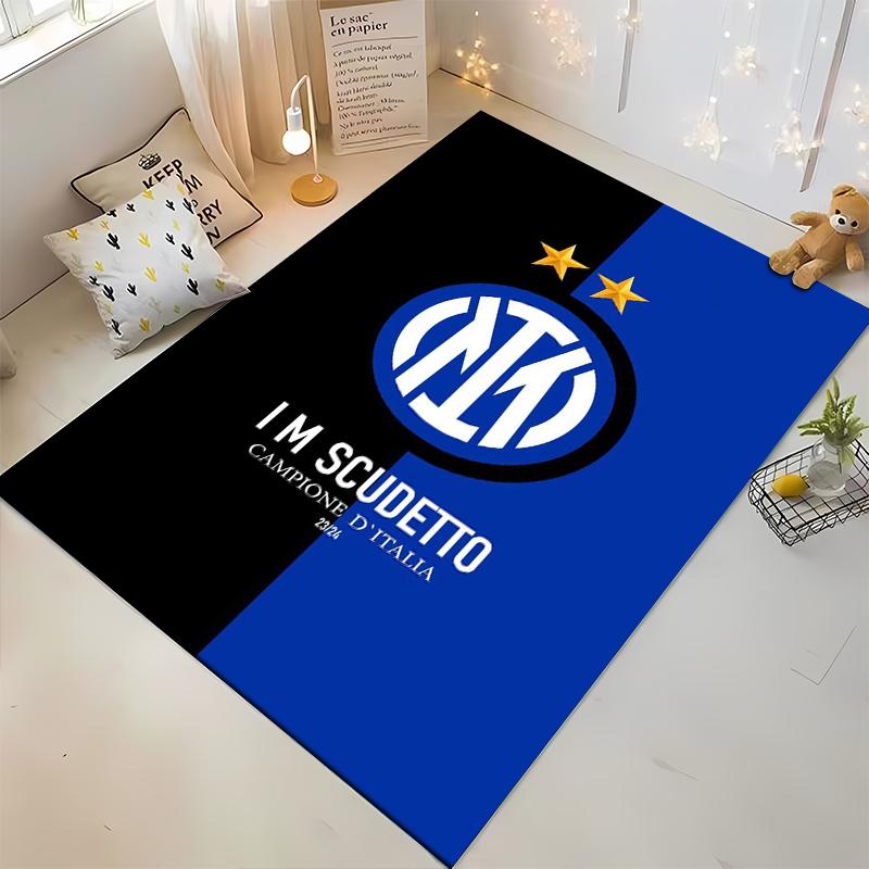 Inter Milan Logo Rug with Championship Design Non-slip rug suitable for living room and bedroom sofas sofas