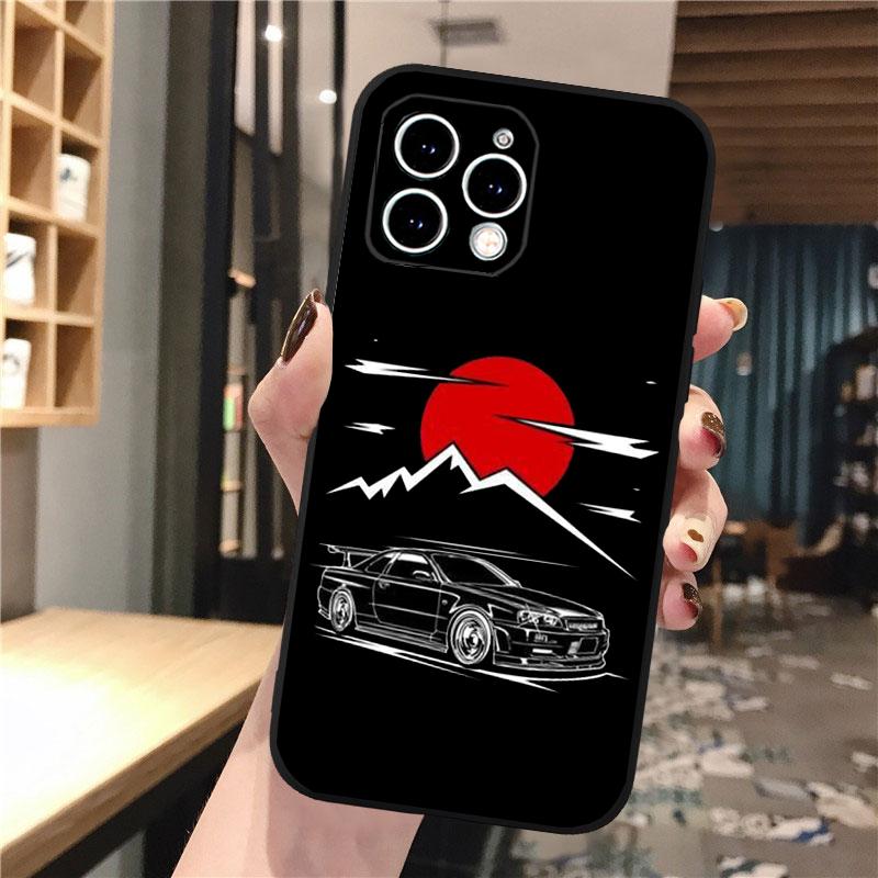 Japan JDM Sports Cars Phone Case For Iphone 17 Pro Max Air 16 15 14 13 Pro Max 15 16 Pro 15Plus