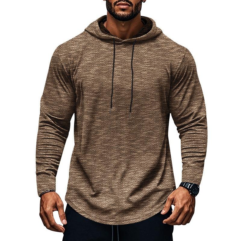 Sports Leisure Men's Plus Size Loose Long Sleeved Hooded Sweatshirt T-shirt Autumn and Winter Base Shirt for Men