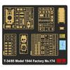 Ryefield Models 1/35 Scale Soviet T-34/85 Mod 1944 Factory 174 Angle Joint Turret Variation Plastic Model Kit RFM5079 Molded In Color
