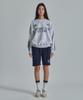 PAPERBOY V-Neck Track Sweatshirt - White Melange