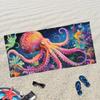 Oktopus Strandtuch, Buntes Meeresbewohner Ozean Design, Weiches Schnelltrocknendes Handtuch für Strand Pool Urlaub