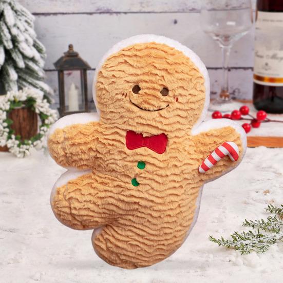 Christmas Gingerbread Man Doll Plush Stuffed Gingerbread Pendant Xmas Tree Decorations Soft Doll