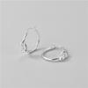 Korean Style S925 Sterling Silver Knotted Rope Ear Cuff Earrings