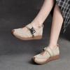 Johanature Retro Lightweight Flats Genuine Leather Casual Comfort Versatile Women's Shoes