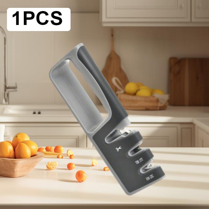 Professional Knife Sharpener Quick Edge Sharpening 3 in-1Fine & Coarse Grinding Kitchen Knife Scissor Sharpener Kitchen Supplies