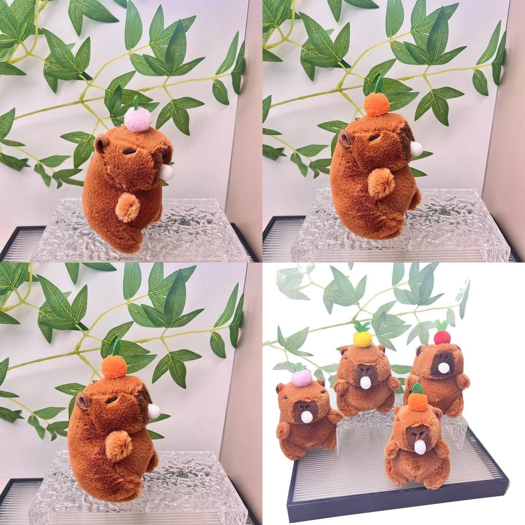 Adorable Capybara Plush Keychain Bubble Blowing Soft Toy Perfect For Animal Lovers