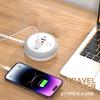 Simultaneous 6 Device Charging Adapter With 2 Type C Port Quick Charge 4 USB Port Auto Current Detection Space Saving