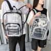 Waterproof Transparent Backpack Large Capacity Clear Shoulder Bag Students School Bag Outdoor