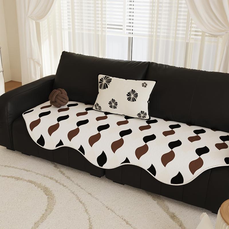 

1 шт. Подушка для дивана специальной формы, всесезонный универсальный чехол для дивана из шенилла, противоскользящий чехол, защитное покрытие для мебели в спальне 90x90cm