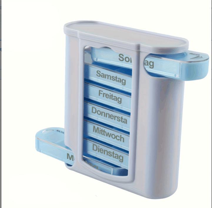 Weekly 28-Compartment Pill Organizer Box, Independent Drawers for Convenient Tablet Storage, PP Plastic.