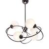White Ball Glass Ceiling Chandeliers Chrome Modern LED Light Bauhaus Minimalist Lustres Hanging Lamps Home Decor for Living Room
