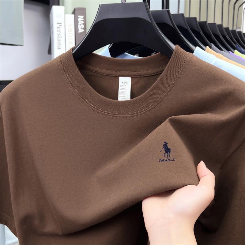 Men's Lightweight 100% Cotton Casual Round Neck T-shirt - Breathable and Fashionable for Summer
