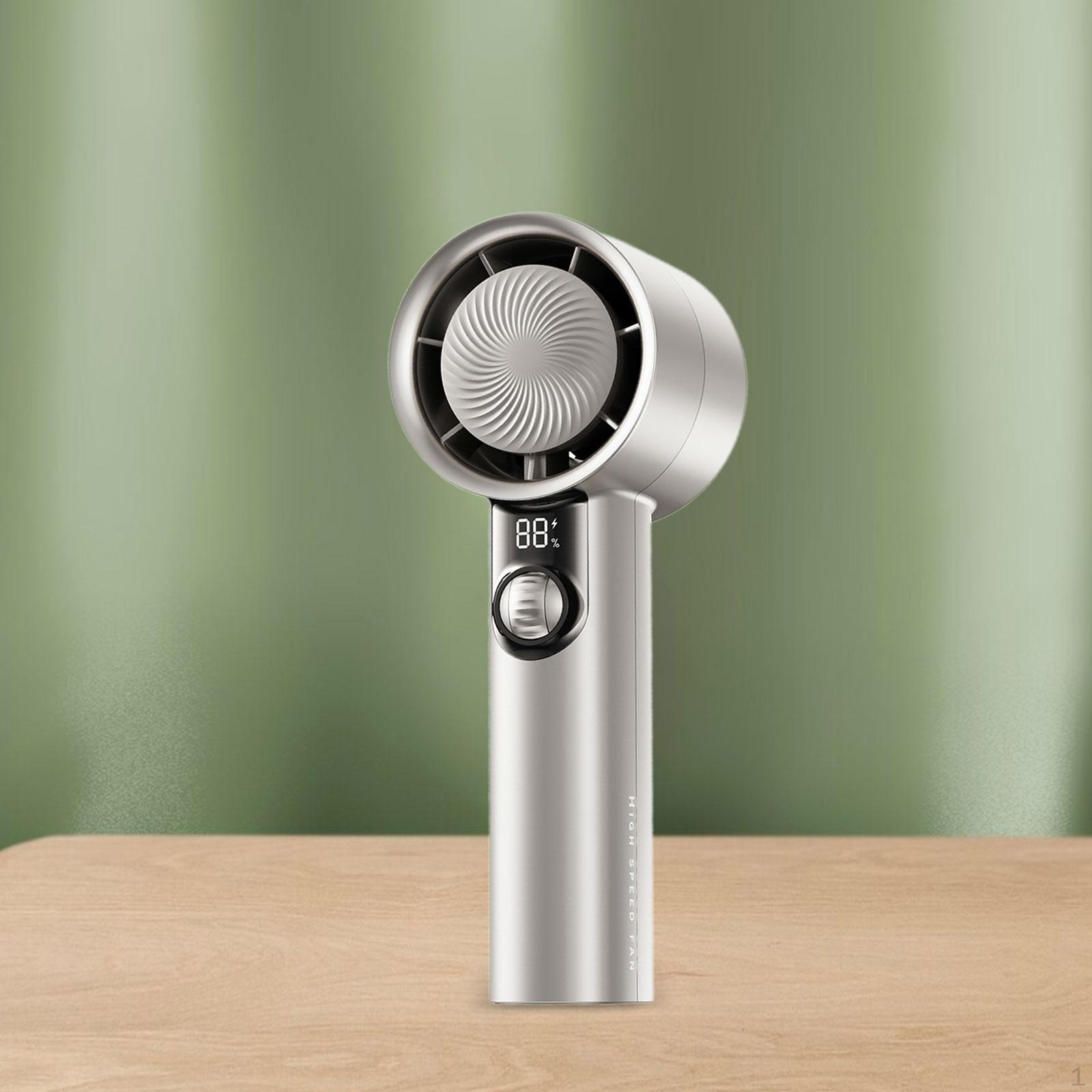 

Compact Handheld Fan with for Office And Travel argent