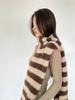 Original Scheme Imitation Mink Wrap Classic Striped Knitted Wool Scarf Women Autumn and Winter Soft Warm Chic Muffler Female