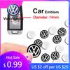 2026 Varmt For Volkswagen VW 14mm Bil Fjernkontroll Nøkkel Klistremerker Merke Emblemer Biltilbehør For Volkswagen VW Golf 4 5 6 7 R GTI TSI TD