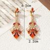 New hand-painted color dripping oil hand-inlaid stud earrings light luxury temperament earrings
