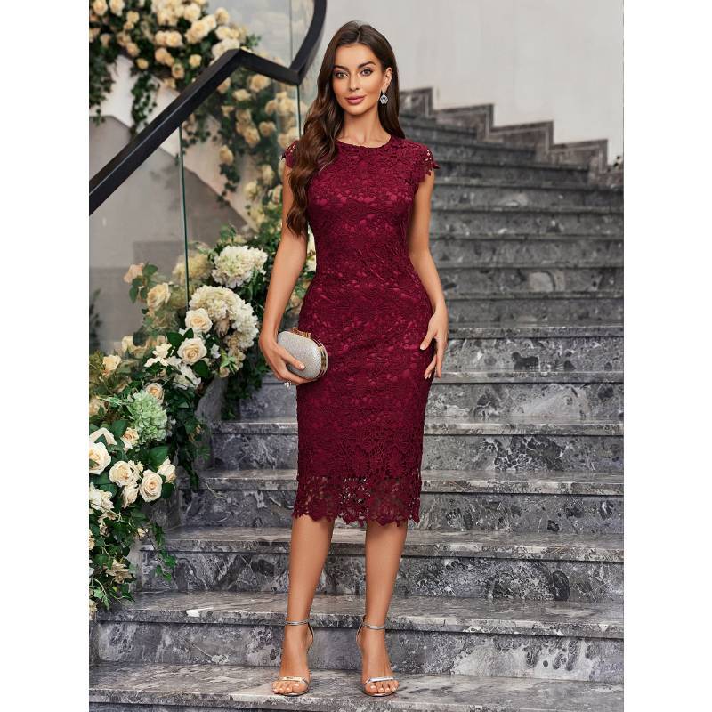 Elegancka dopasowana sukienka bez rękawów z zamkiem błyskawicznym do biura i na co dzień