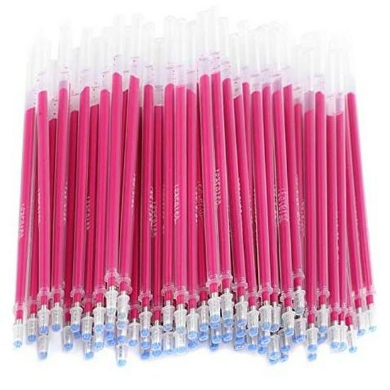 Extra Thick Heat Erasable Pen with Refills for Clothing and Leather Crafting.