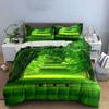 Green Landscape Decoration Set Bedding Set With 1 Duvet Cover 2 Pillowcases Single Double King Queen, Gift