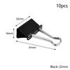 10pcs/lot Large Size Black Metal Binder Clips 15mm/19mm/25mm/32mm Notes Letter Paper Clip Filer Holder Clamp Binding Supplies