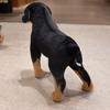 Rottweiler-Plüschtier, 3D-Simulation, stehender schwarzer Hund, superrealistisch, Dobermann-ähnliches Stofftier, tolles Geschenk für Kinder zu Weihnachten und Halloween