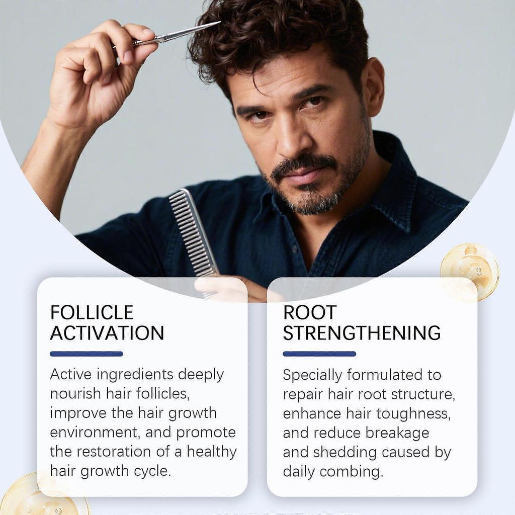 Moisturizing hair care roller ball essence gently cares for the scalp and nourishes the scalp. The roller ball design makes the hair shiny and