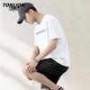 TonLion Men's Ice-Feel Cotton T-Shirt & Shorts Summer Set