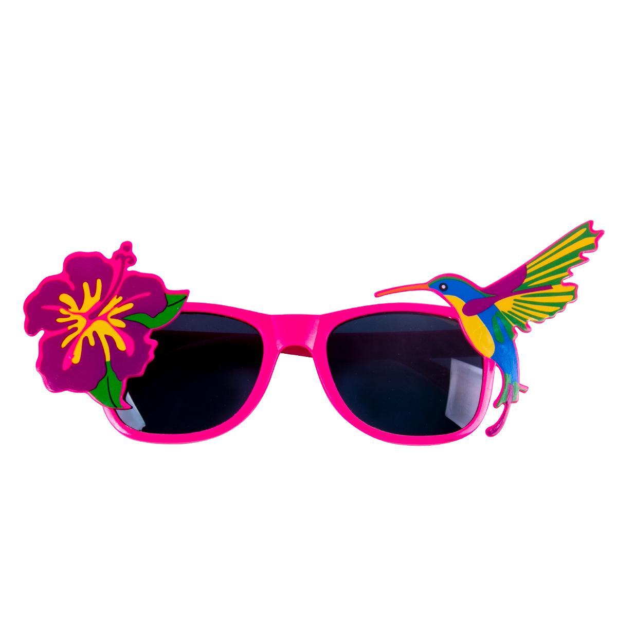 Смешные гавайские очки Фламинго Кокосовая пальма Луау Вечеринка Солнцезащитные очки Веселое лето Тропический пляж Бассейн Вечеринка Фотозона Реквизит