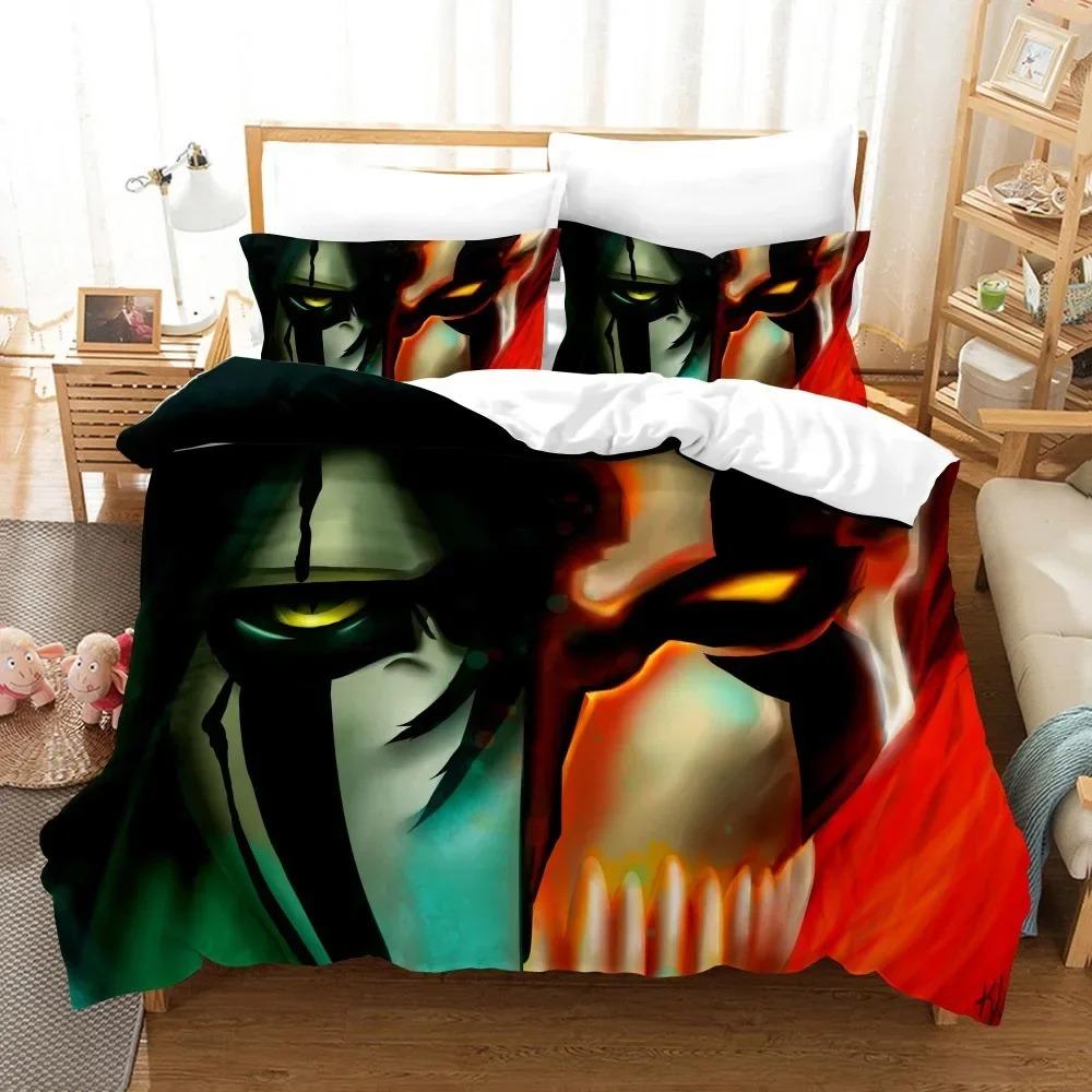 Comforter Anime Bleach Toushirou Ichigo Bedding Set 3D Printed Suitable For Bedroom Kids Home Textile