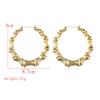 Women Round Alloy Earrings Fashionable Geometric Big Hoop Earrings Lady Ear Jewelry Ornaments