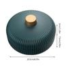Round Plastics Divided Serving Tray with Lids Individual Dishes Storage Containers Serving Platter for Snack Fruit