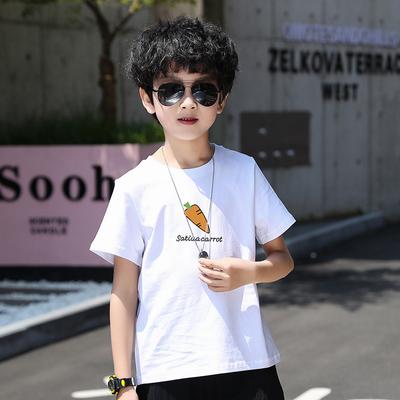 Παιδικό Κοντομάνικο T-shirt Μισομάνικο Εκτύπωση Μικρό Καρότο Αγόρια Στρογγυλή Λαιμόκοψη Κινούμενο Σχέδιο Μωρό Φαρδιά Μπλουζάκια Καλοκαίρι