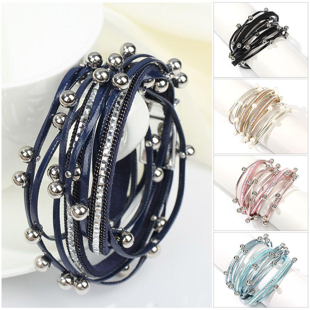 

Подарочные украшения для девочек, очаровательный дизайн, ручной работы, многослойный новый браслет из бусин