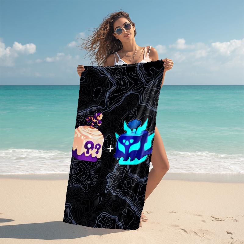 1Pc Cubes Expressions Colors Beach Towel Microfiber Beach Towel Thin Absorbent For Beach Swimming Yoga Bath Sports 091712