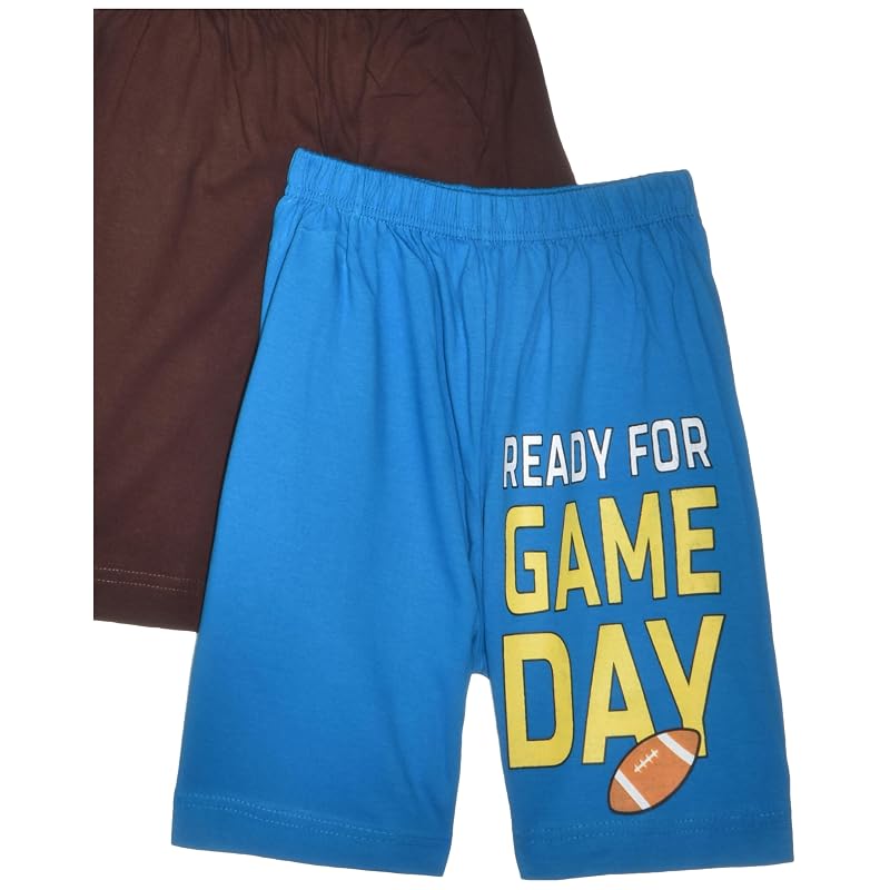 T2F Boy' Printed Cotton Regular Fit Shorts(Pack of )