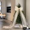 Yousheng Bow Pendant Long Tail Extra Large Bow Decoration Flexible Tulle Bow Wedding Christmas Party Car Window Lawn Decor