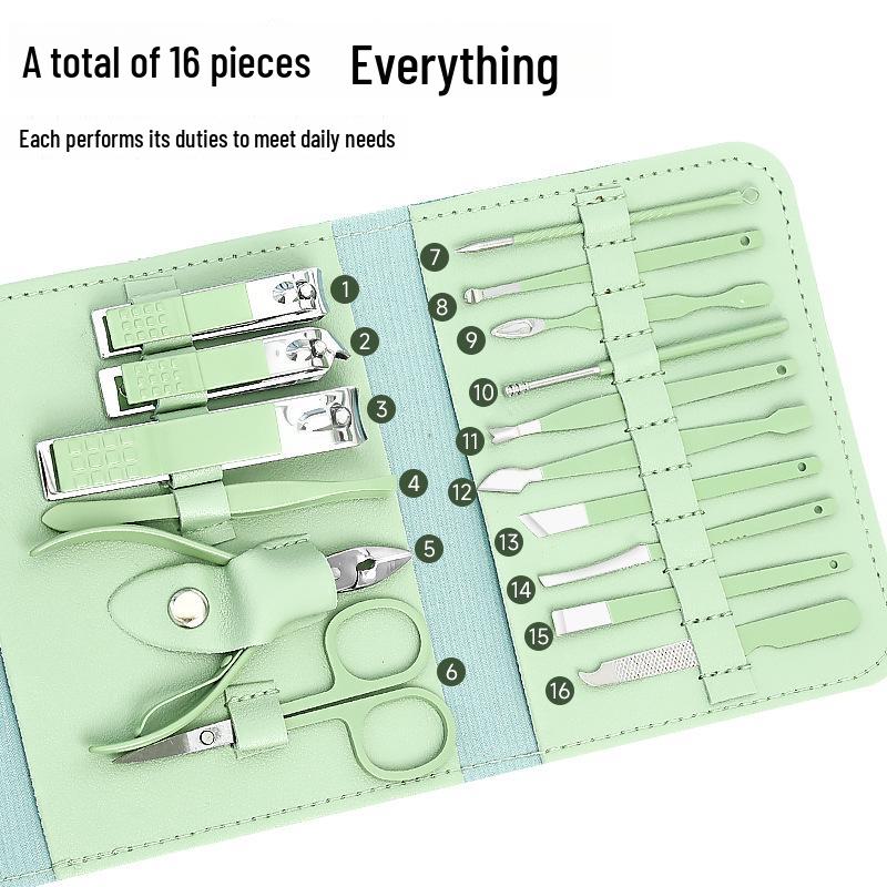 Nail Clipper & Manicure Set with Scissors - Special Imported Home Pedicure Tools