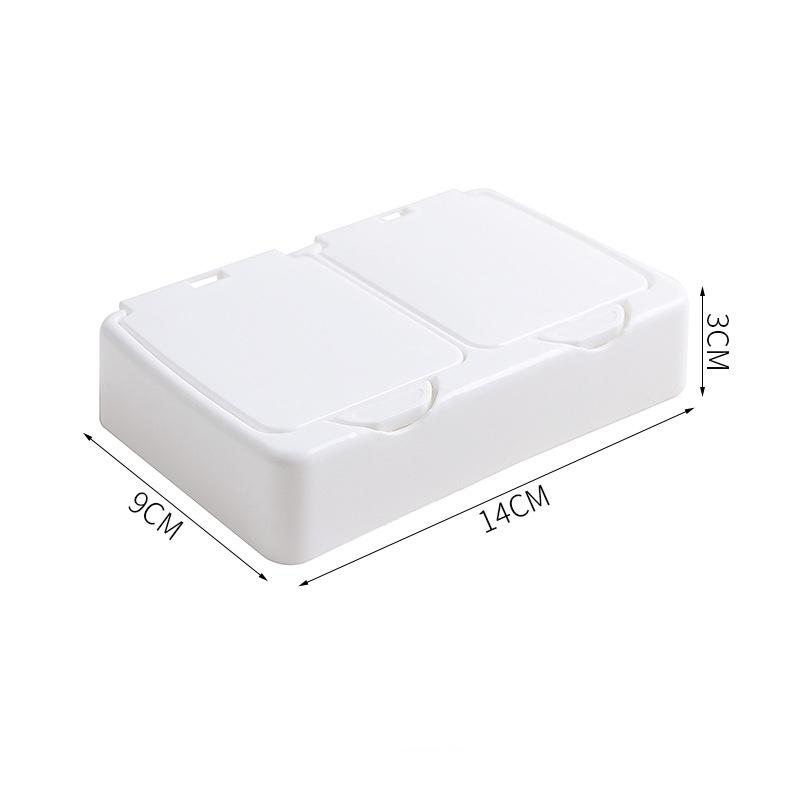 3154 Desktop Storage Box Mini With Pop-Ups Swab Cosmetic Cotton Plastic Dustproof Student Sundries Finishing Box