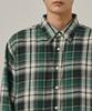 ANALOG MOOD Flannel Semi-Check Shirt (Green)