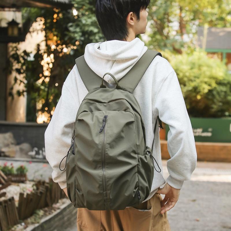 Versatile Japanese-Style Solid Color Backpack for School, Sports, and Travel
