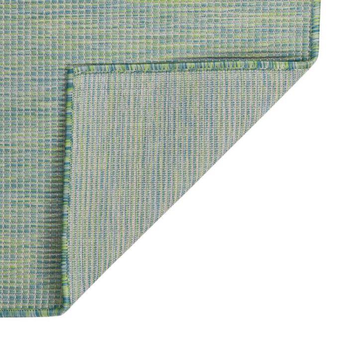 VidaXL Tapis à tissage plat d'extérieur 120x170 cm Turquoise
