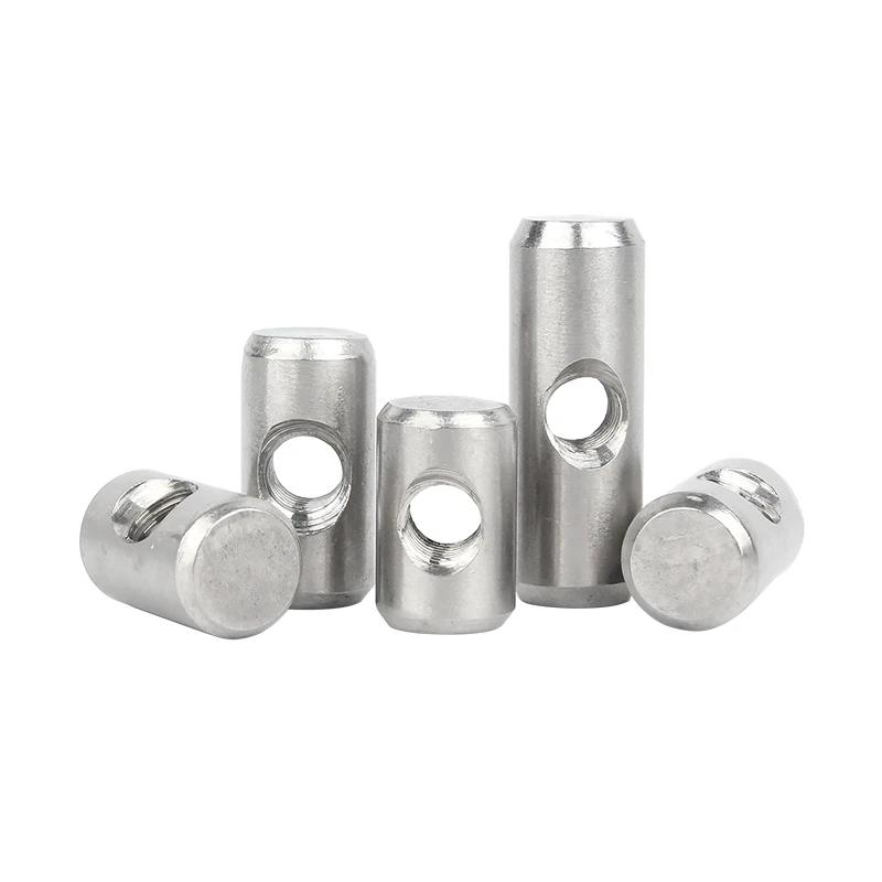 M4 M5 M6 304 Edelstahl Fassschrauben Zylindrischer Stift Dübel Querloch Hammereinschlagmutter Für Holzmöbelzubehör